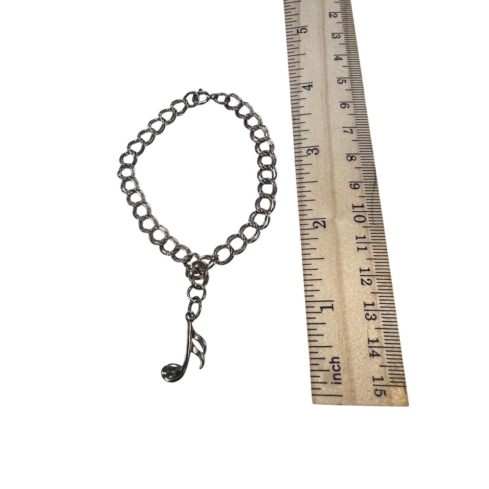 James Avery Music Note Bracelet Womens 7in Silver Excellent Sterling Charm - Picture 4 of 5